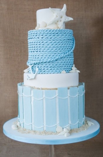 Boardwalk Beach Wedding Cake
